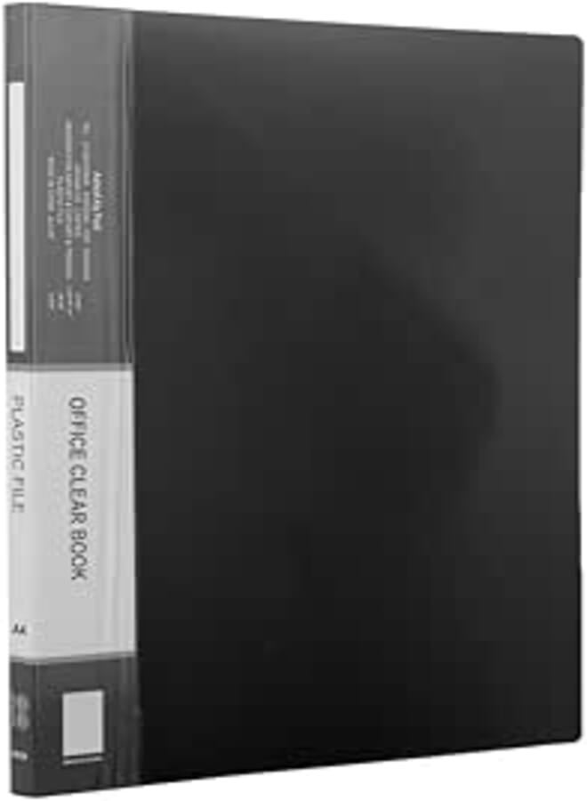 3A AK10A Plastic Document Book 10 Pockets A4 Size - Black
